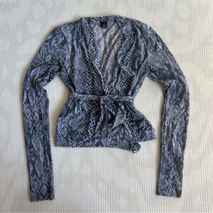 Only Hearts Snake Print Wrap Top – Size P/S